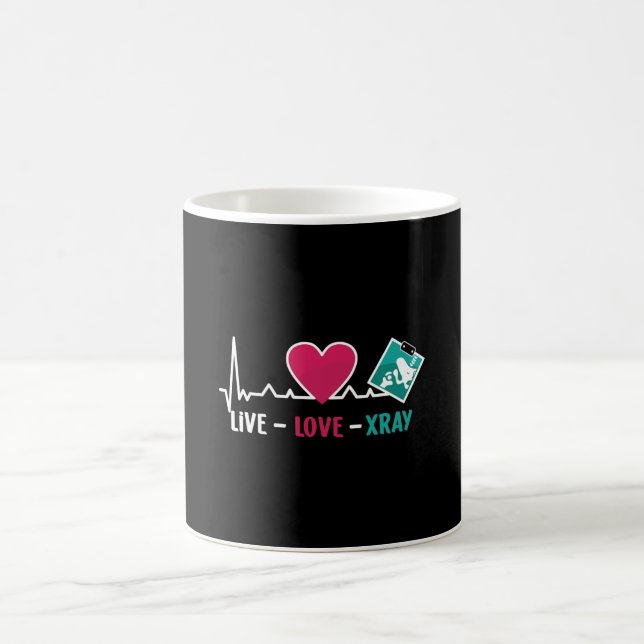 Caneca De Café Radiology Tech Live Love Xray Nurse Technologist (Centro)