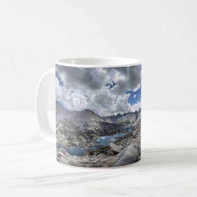 Caneca De Café Rae Lagos Panorama de Fin Dome - John Muir Trail (Frente Esquerda)