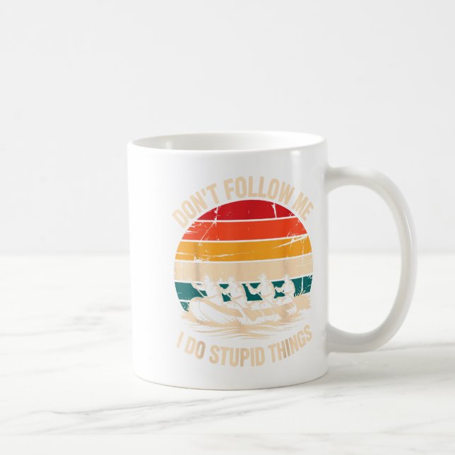 Caneca De Café Rafting Design For Men Women White Water River Raf (Direita)