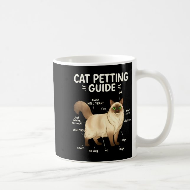 Caneca De Café Ragdoll Cat Petting Guide Funny Cat Lover  (Direita)