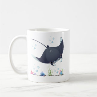 Caneca De Café Raia-mãe com bolhas e recife de coral Coffee Mug