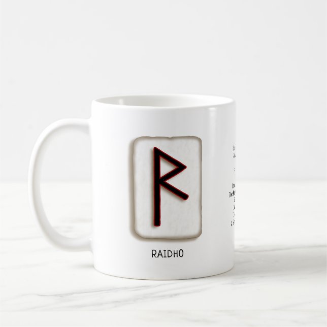 Caneca De Café Raidho RuneStone Mug (Esquerda)