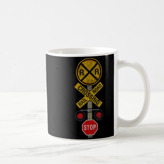Caneca De Café Railroad Crossing Locomotive Model Train Lover Roa (Direita)