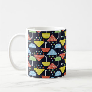 Caneca De Café Rain seamless pattern