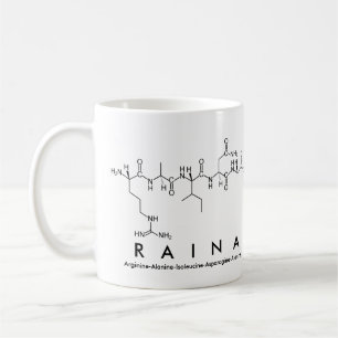 Caneca De Café Raina peptide name mug