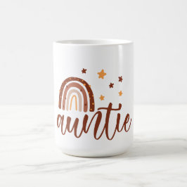 Caneca De Café Rainbow Boho Terracotta Auntie Coffee Mug