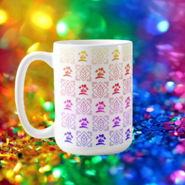 Caneca De Café Rainbow Botanical Delight (Criador carregado)