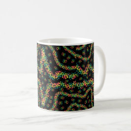 Caneca De Café Rainbow Colored Seurat Style Pointillism Pattern