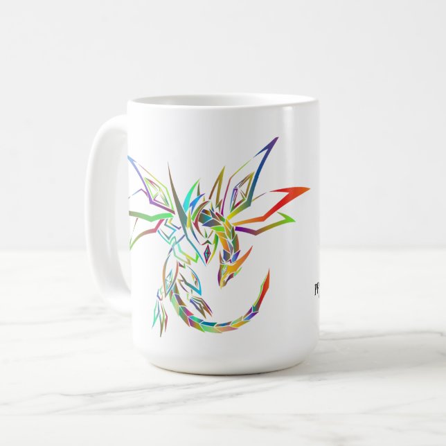 Caneca De Café Rainbow Dragon (Frente Esquerda)