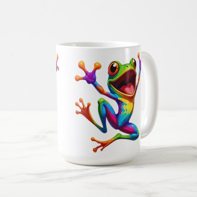 Caneca De Café Rainbow Frog  (Frente Esquerda)