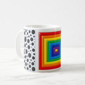 Caneca De Café Rainbow Geometric