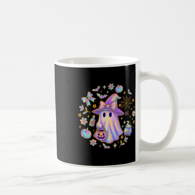 Caneca De Café Rainbow Ghost Witirt Cute Pumpkin Cauldron Sp (Direita)