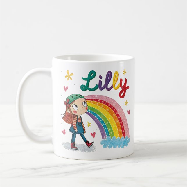Caneca De Café Rainbow Girl Lilly 2 (Esquerda)