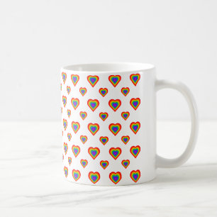 Caneca De Café Rainbow Heart
