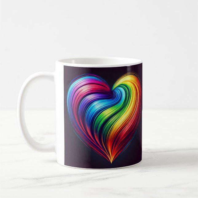 Caneca De Café Rainbow Heart Mug (Esquerda)