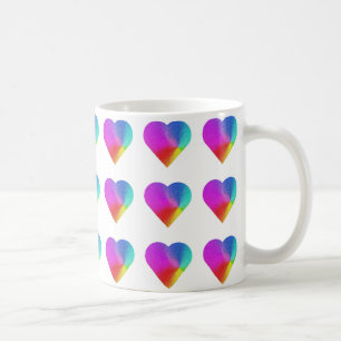 Caneca De Café Rainbow Hearts Mug
