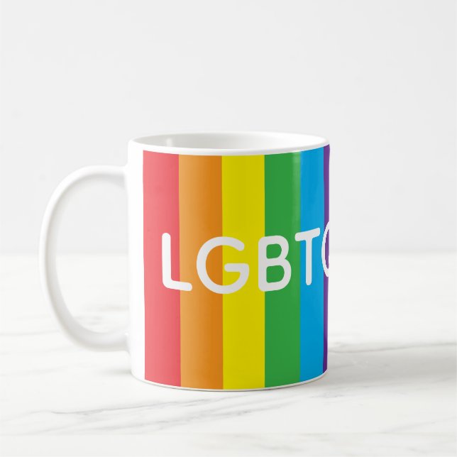 Caneca De Café Rainbow "LGBTQIAPN+" Mug (Esquerda)