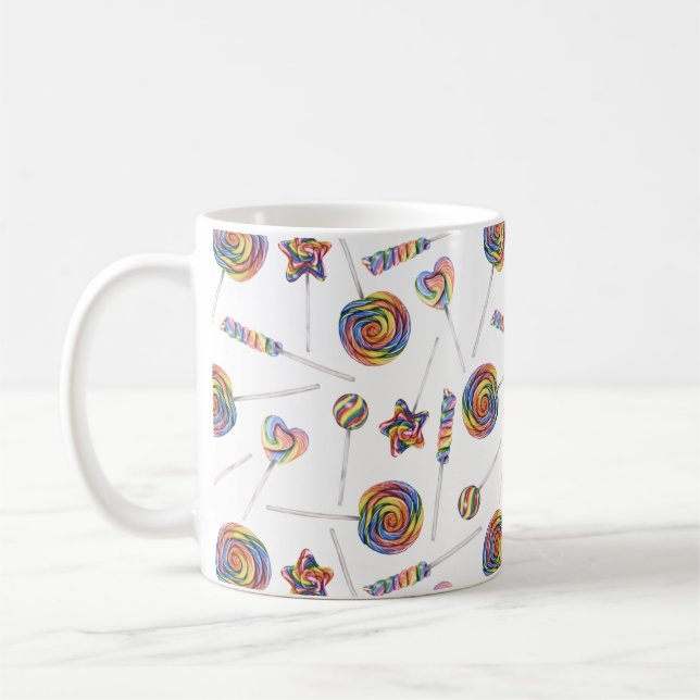 Caneca De Café Rainbow Lollipops Coffee Mug (Esquerda)