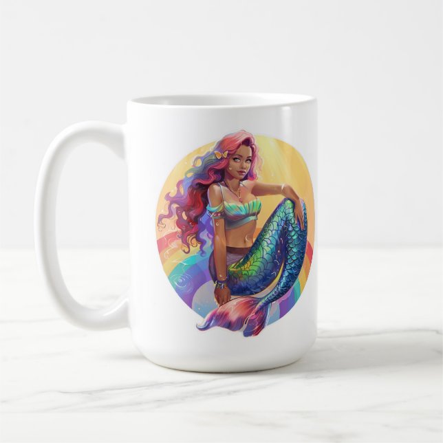 Caneca De Café Rainbow Mermaid (Esquerda)