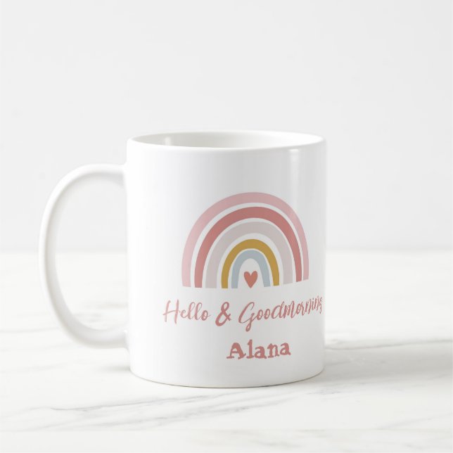 CANECA DE CAFÉ RAINBOW MUG CUP PARA PERSONALIZAR OU PERSONALIZAR  (Esquerda)