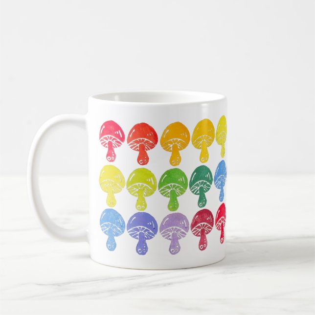 Caneca De Café Rainbow Mushroom Coffee Mug (Esquerda)