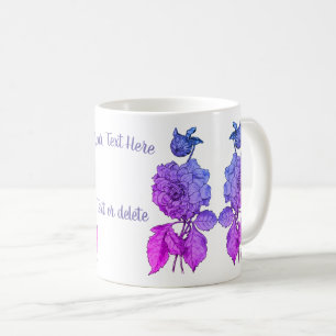 Caneca De Café Rainbow Peony Personalizado