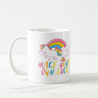 Caneca De Café Rainbow Pooping Unicorn Torne Sua Própria Sorte