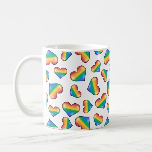 Caneca De Café Rainbow Pride Flag Corta Café Mug (Esquerda)