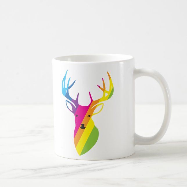 Caneca De Café Rainbow Reindeer (Direita)