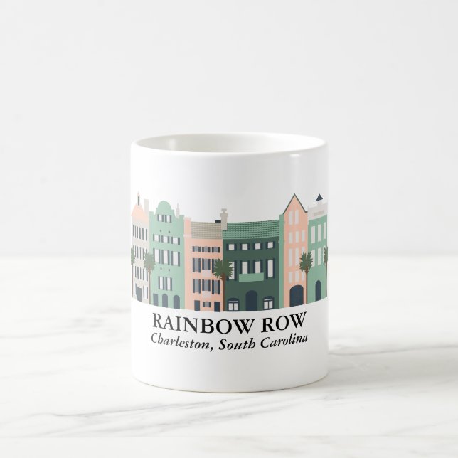 Caneca De Café Rainbow Row Charleston South Carolina Mug (Centro)