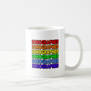 Caneca De Café Rainbow Sonographer