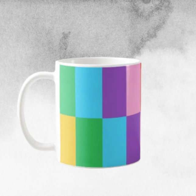 Caneca De Café Rainbow Steps Blocks Classic Mug Padrão (Criador carregado)