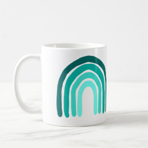 Caneca De Café Rainbow Teal Mug