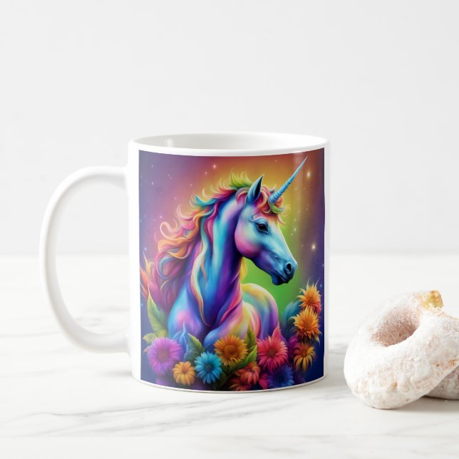 Caneca De Café Rainbow Unicorn Mug (Com Donut)