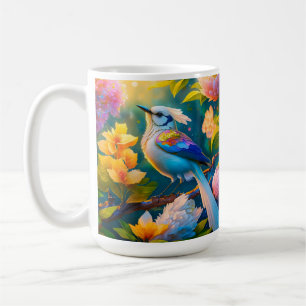 Caneca De Café Rainbow Winged Jay Fantasy Bird