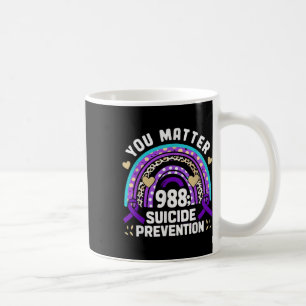 Caneca De Café Rainbow You 988 Suicídio Prevenção Prevenção Sensi