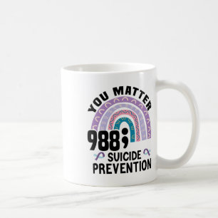 Caneca De Café Rainbow You Problem 988 Suicídio Prevenção Awarene