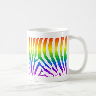 Caneca De Café Rainbow Zebra Pattern