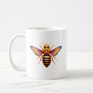 Caneca De Café Rainha Abelha Com Coroa