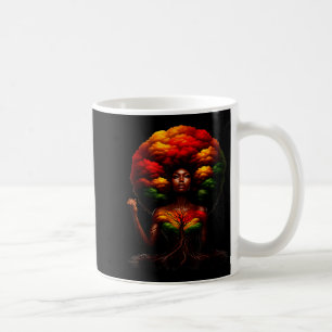 Caneca De Café Rainha Afro Mulher Negra Raízes Africanas Melanina