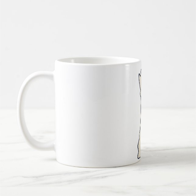 Caneca De Café Rainha branca da peça de xadrez (Esquerda)