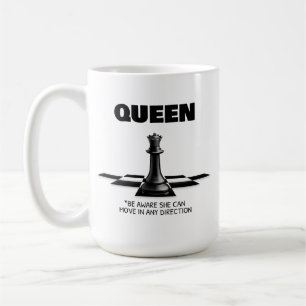 Caneca De Café Rainha Chess, Tenha Consciência Que Pode Se Mover