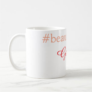 Caneca De Café Rainha da beleza hashtag vermelho claro adicionar