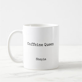 Caneca De Café Rainha da Cafeína Personalizada