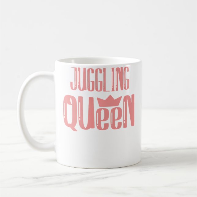 Caneca De Café Rainha da Malabarismo Feminino (Esquerda)
