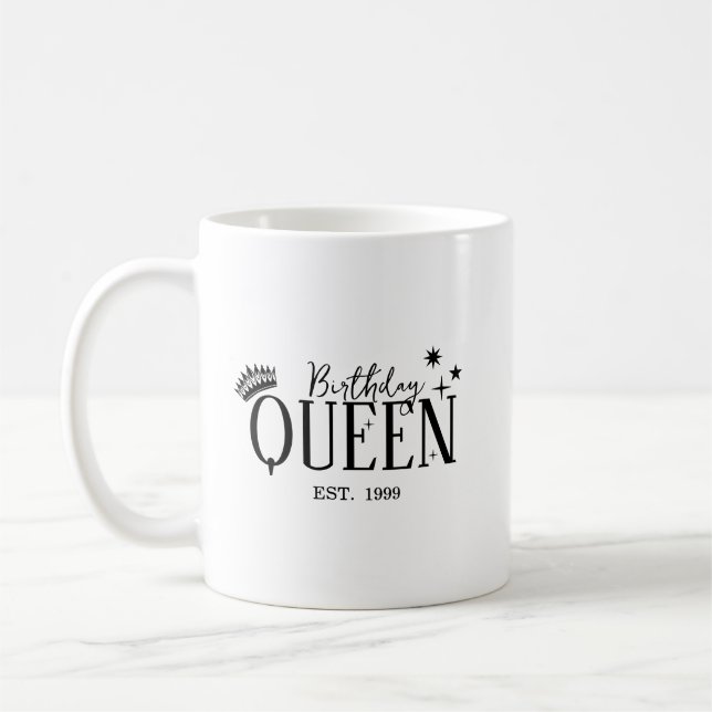 Caneca De Café Rainha de aniversário (Esquerda)
