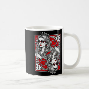 Caneca De Café Rainha De Copas Carta De Baralho Amante De Café Jo