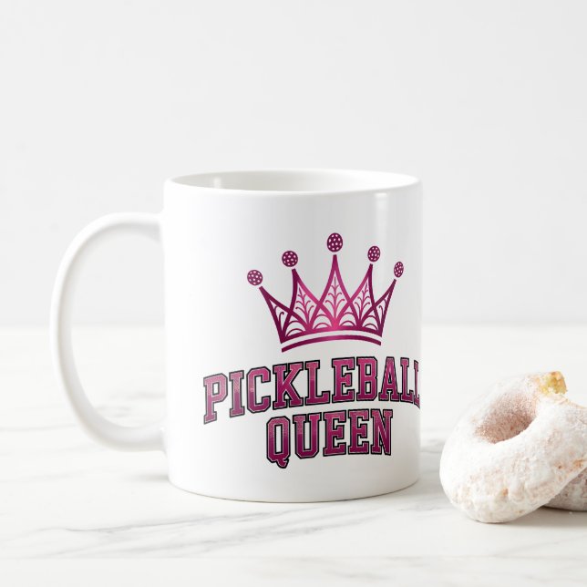 Caneca De Café Rainha de Picleball (Com Donut)