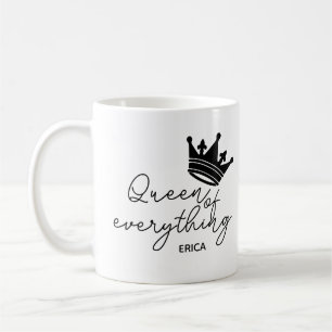 Caneca De Café Rainha de Tudo Coroa Presente Divertido para Mãe
