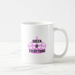 Caneca De Café Rainha de tudo ilustração do texto da coroa